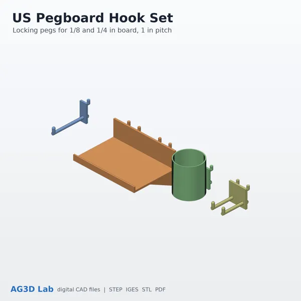 US Pegboard Hook Set v1