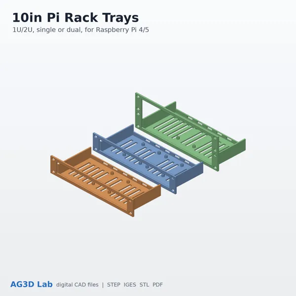 10in Pi Rack Trays v1