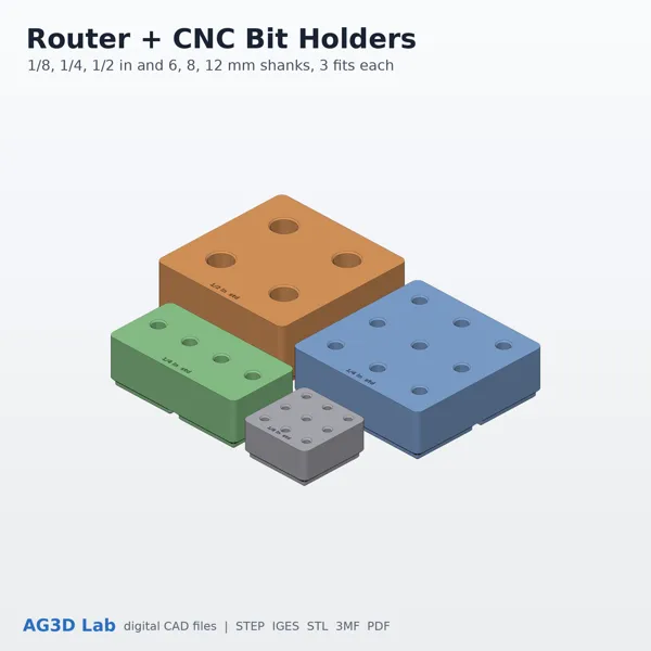 Router and CNC Bit Holders v1
